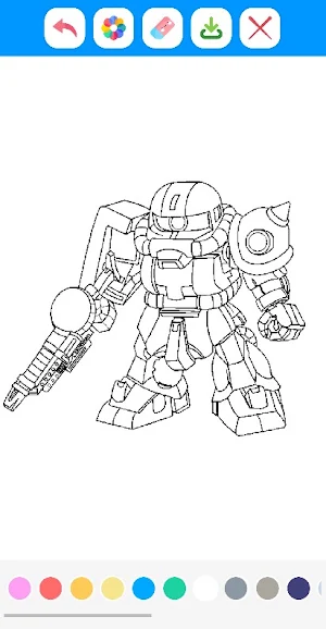 Little Mecha Coloring Book Screenshot 2
