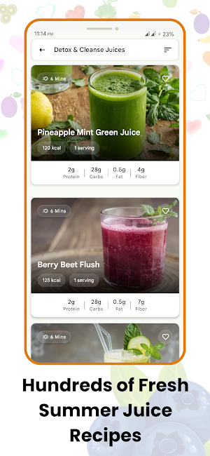 SunBlend Juice & Smoothies Screenshot 2