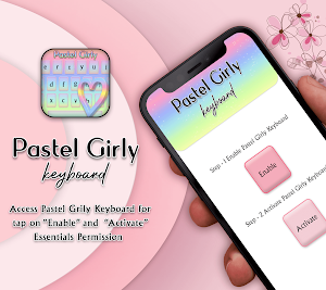 Pastel Girly Keyboard Screenshot 1