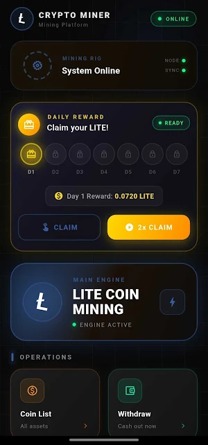 LTEForge -Litecoin Cloud Miner Screenshot 1