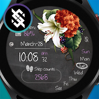 BFF43- Blackboard Art Lilies