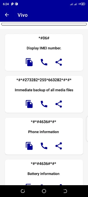 All Mobile Secret Codes Screenshot 2