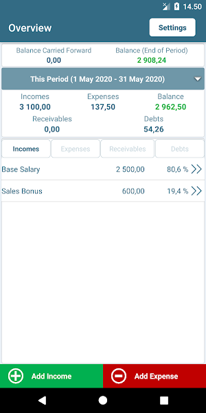 My Wallet - Income and Expense Tracking Screenshot 1