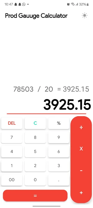 Prod Gauge Calculator Screenshot 1