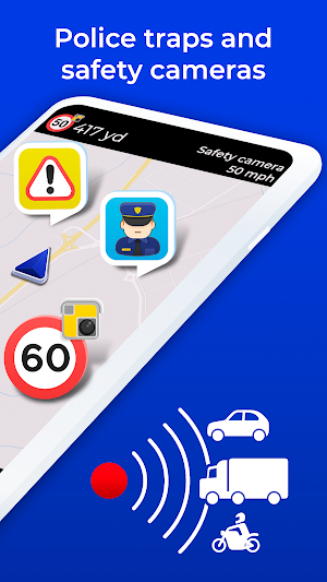 Radarbot Free: Speed Camera Detector & Speedometer Screenshot 1