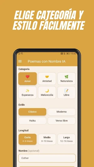 Poemas con Nombre IA Screenshot 1