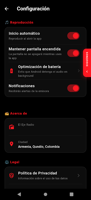 El Eje Radio Screenshot 2
