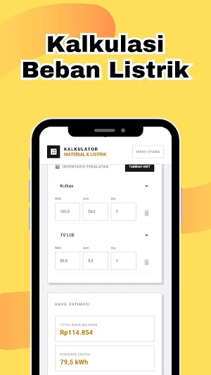 Kalkulator Material & Listrik Screenshot 3