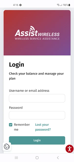 Assist Wireless Portal Screenshot 0