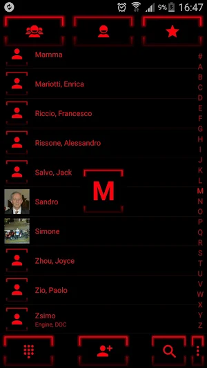 Theme for ExDialer Neon Red Screenshot 3