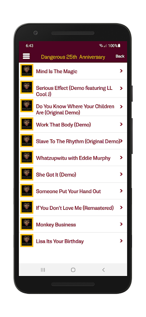 Michael Jackson Lyrics Screenshot 2