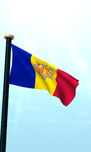 Andorra Flag 3D Live Wallpaper Screenshot 1