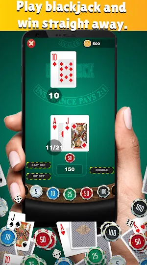 Winning Blackjack 21 - Card Screenshot 2