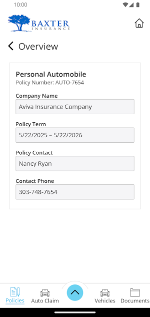 Baxter Insurance Screenshot 3
