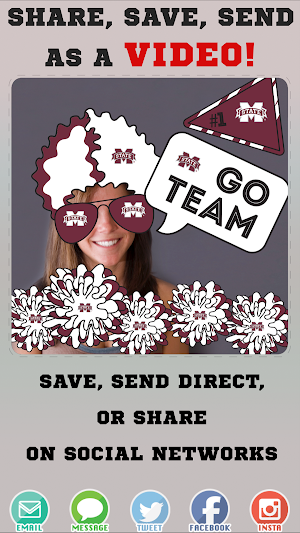 Mississippi St Bulldogs Animated Selfie Stickers Screenshot 3