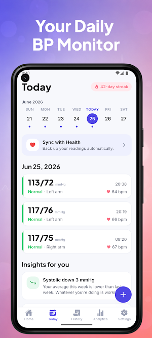Blood Pressure Monitor: BPlus Screenshot 3