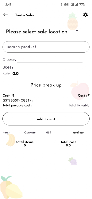 Taaza Sales Screenshot 1