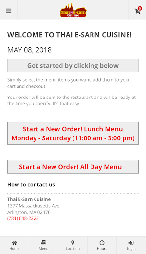 Thai E-Sarn Cuisine Screenshot 0