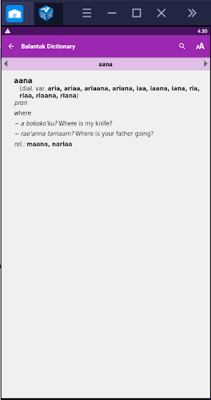 Balantak Dictionary Screenshot 1