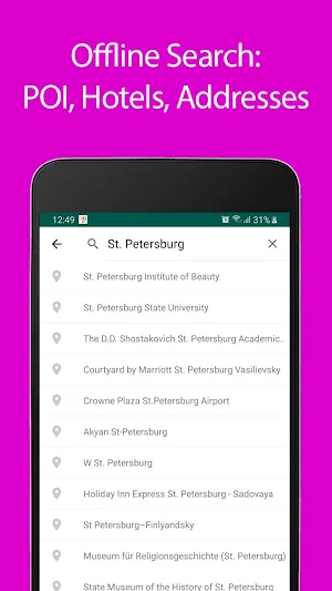 St. Petersburg Offline Map and Travel Guide Screenshot 2