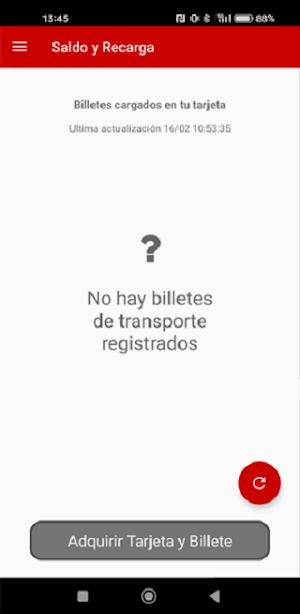 Tarjeta Transporte Virtual Screenshot 1