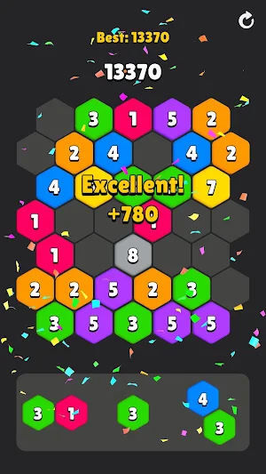 HexaTiles : Hexa Merge Puzzle Screenshot 1