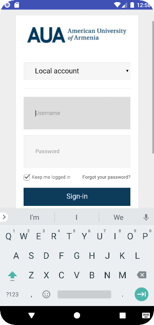 AUA Intranet Screenshot 1