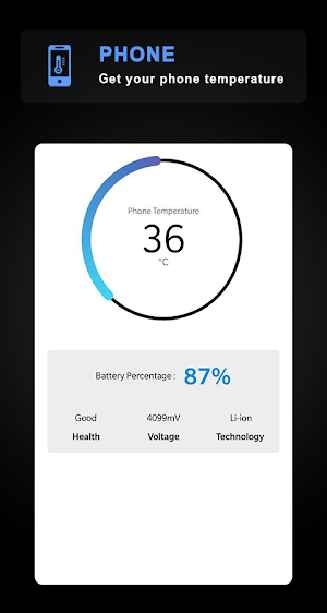 Thermometer - Temperature of Phone, Room and City Screenshot 1