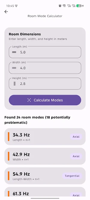 Acoustix: Studio Calculator Screenshot 1