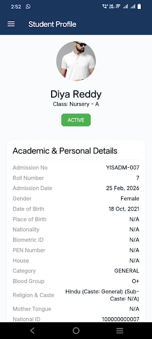 Pragati School Parent App Screenshot 0