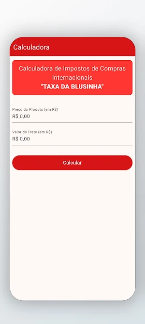 ImportCalc - Taxa da Blusinha Screenshot 2