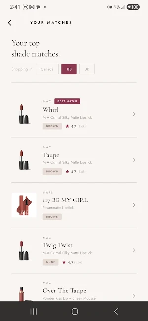SHA'DEY - Lip Shade Finder Screenshot 3