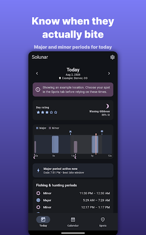 Solunar: Hunt & Fish Times Screenshot 3