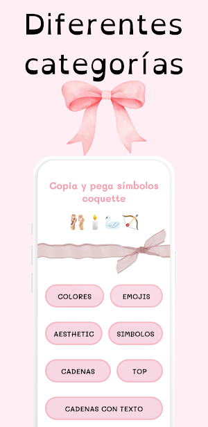 Símbolos Coquette y Aesthetic Screenshot 0