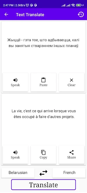 Belarusian French Translator Screenshot 1