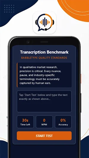 Babbletype: Transcrip App Hint Screenshot 1