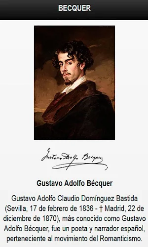 Gustavo Adolfo Becquer Screenshot 1