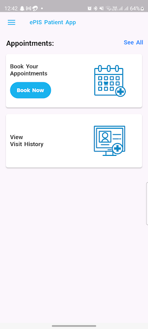 ePIS Patient App Screenshot 3