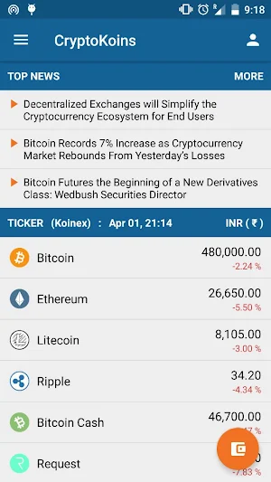 CryptoKoins - Track cryptos Screenshot 0