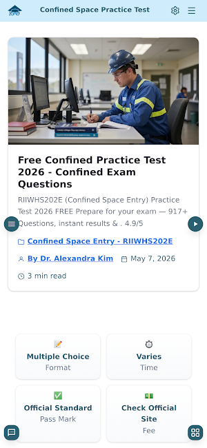 Confined Space Practice Test Screenshot 1