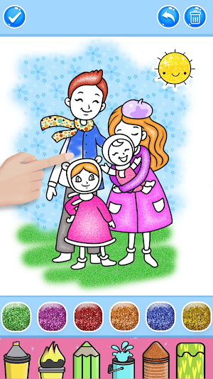 Happy Family Coloring Game Screenshot 2