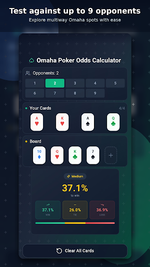 Omaha Poker Odds Calculator Screenshot 1