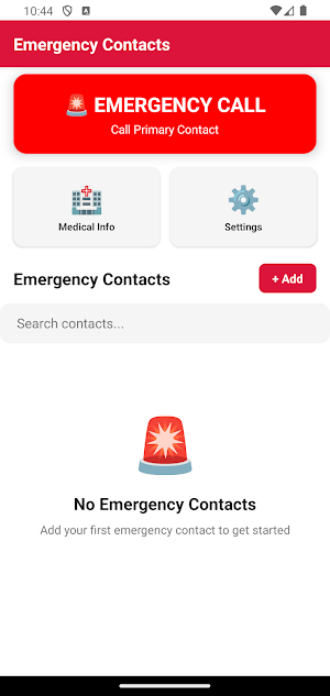 Emergency Contacts Screenshot 0
