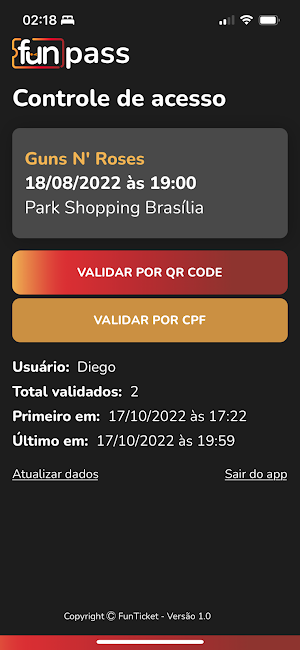 FunPass - Validador Screenshot 1
