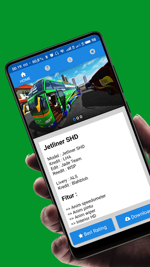 Mod BUSSID : Bus Jetliner SHD Livery ALS Terbaru Screenshot 1