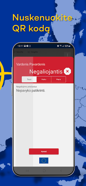 Tikrinti COVID pažymėjimą Screenshot 2