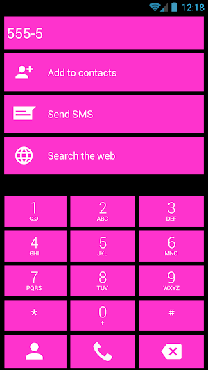 Dialer Cards Pink Theme for Drupe and ExDialer Screenshot 2