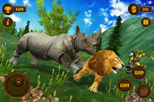 Wild Rhino Family Jungle Simulator Screenshot 3