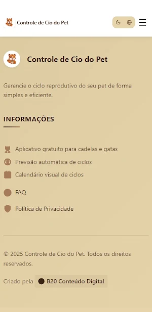 Controle de Cio do Pet Screenshot 1