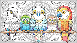 ASMR Color Mandala Bird Relief Screenshot 0